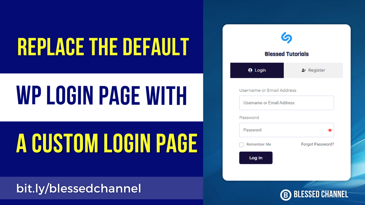Replace the Default WordPress Login Page with a Custom Login Page | PHP Code Snippet